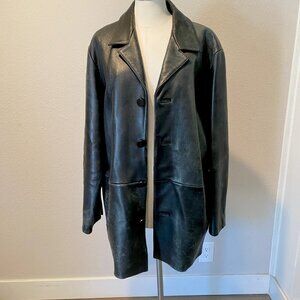 Vintage Wilsons Leather Pelle Studio Oversized Black Jacket – Size Large